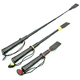 telescopic horse riding whip Black or Red easy carry - Adjusts from 10'' closed to 17'' or 28'' (Black) Light and easy