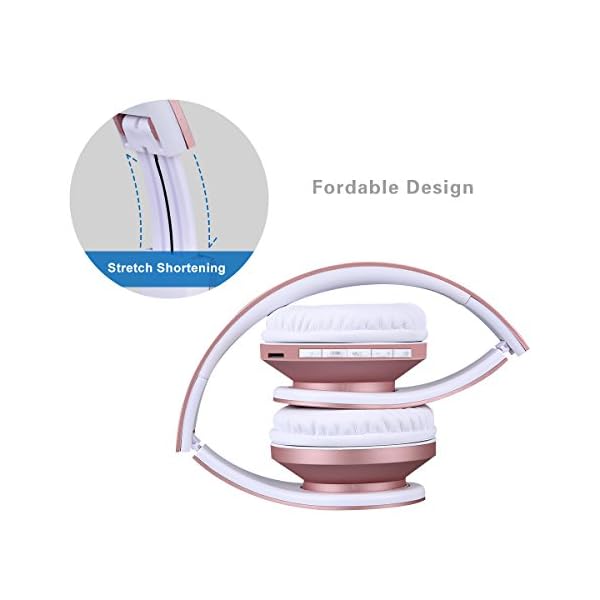 Bluetooth Headphones Over-Ear, Foldable Wireless and Wired Stereo Headset Micro SD/TF, FM for Cell Phone, PC, Soft…