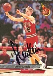 Steve Kerr Autographed/Hand Signed Basketball Card (Chicago Bulls) 1993