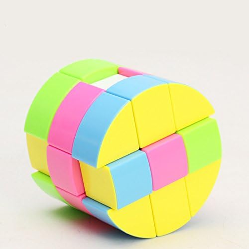 Cylinder Magic Cube,Haip 3x3 Stickerless Speed Cube Puzzle Cube Cylinder Twisty Cube Toy for Kids