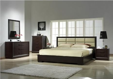 Amazon.com: Boston Java Bedroom Set by J&M Furniture ...