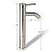 Decor Star® BRG01-TB-U Single Handle Bathroom Lavatory Vanity Vessel Sink Faucet UPC cUPC NSF Lead Free Tall Brushed Nickel