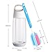 Living&Giving Fruit Infuser Water Bottle 22 Ounce with Sponge Cleaning Brush
