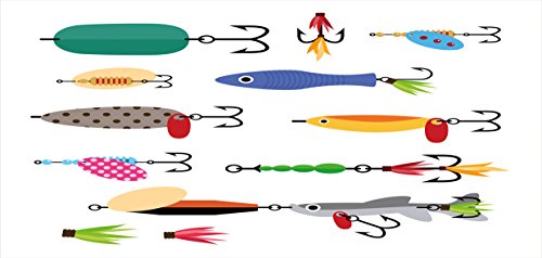 Fishing-Pencil-Pen-Holder-by-Lunarable-Elements-of-Fishing-Line-with-Stringer-Net-Bite-Indicators-Worms-Waders-Hunt-Image-Printed-Ceramic-Pencil-Pen-Holder-for-Desk-Office-Accessory-Multicolor