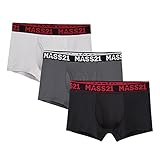 MASS21 Men’s Performance 3” Boxerjock Mesh Stretch Underwear Trunk Pack of 3