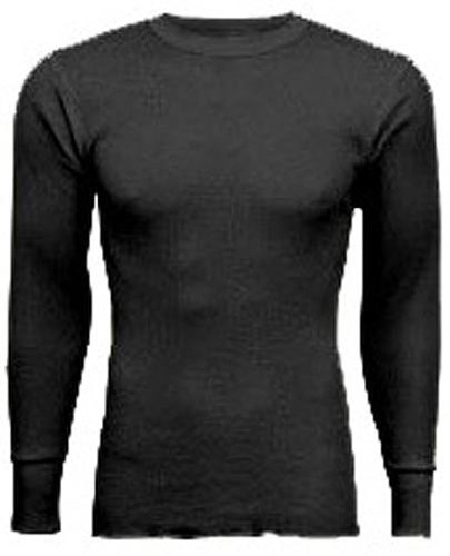 Indera - Mens Long Sleeve Thermal Top, 800LS,Black,Medium