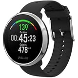 POLAR IGNITE - Advanced Waterproof Fitness Watch (Includes Polar Precision Heart Rate, Integrated GPS and Sleep Plus Tracking), Black/Silver, M/L