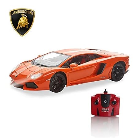 CMJ RC Cars Offiziell Lizenziert Fernbedienung Lamborghini in 30cm Größe 1:14 Maßstab in Lambo Orange