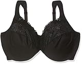 Glamorise Women's Plus Size Elegance Front-Close Lace Underwire Bra, Black, 40G