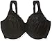 Glamorise Women's Plus-Size Elegance Front-Close Lace Underwire Bra, Black, 40D