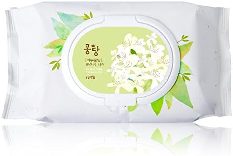 [ Pongdang ] Soapwort Faicial Cleansing Towel Tissue 70p remover eye lip makeup Korean Cosmetics