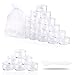 SumDirect 100Pcs 5G/5ML Clear Plastic Cosmetic Containers with Lids, Sample Jars, Makeup Sample Containers for Cream Lotion with a Scoop and 10 Pcs Organza Bags