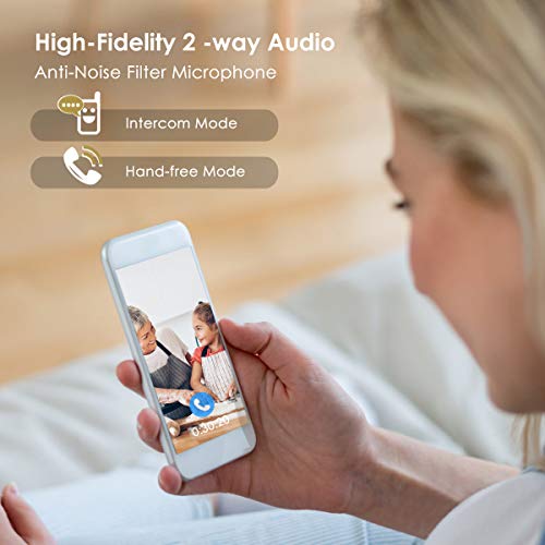 Wireless Security Camera, Home Security Surveillance Video Camera with Two Way Audio, 720P Pan/Tilt Night Vision Baby Monitor, Nanny Cam