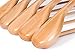 Amber Home 5 Pack Natural Wide Shoulder Wooden Suit Coat Hangers with Non Slip Pants Bar, Solid Wood Jacket Clothes Hangers Smooth Finish for Dress, Pants, Heavy Clothes (Natural, 5 Pack)