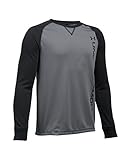 Under Armour Boys' Waffle Crew, Graphite/Black, Youth Small