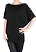 LeggingsQueen Dolman Sleeve Rayon Yoga Basic Top with Shirring