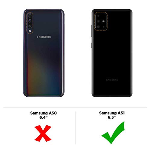 Designerz Hub® Samsung Galaxy A51 Sleek Rubberized Case with Chrome Plating Ring Stand Back Cover Case Designed for Sams