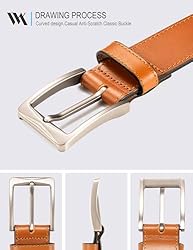 WOLFANT Men's 35mm Dress Casual Belt,100% Italian
