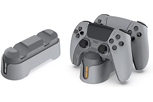 XinGeeek Controller Charger Station Dual Fast Charging Stand for PS5 Edge Controllers, USB Type C, Grey