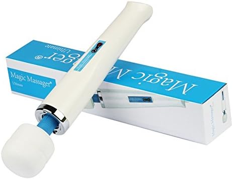Therapeutic Wand Massager Handheld with 30 Powerful Speeds Frequency Conversion- Cordless Rechargeable - Perfect for Muscle Massage - Light White