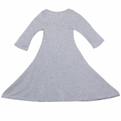image for Kollmert Baby Girls Dress Round Neck Long Sleeve Butterfly Cotton Prin