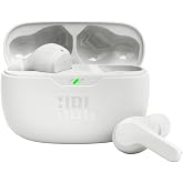 JBL Vibe Beam True Wireless Headphones - White, Small (Renewed)