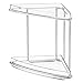mDesign Steel/Plastic Freestanding Countertop Corner Shelf Organizer with 2-Tier Storage for Bathroom, Vanity, Cabinet, Counter - Holds Makeup, Bath Gel - Prism Collection - 2 Pack - Clear
