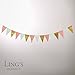Ling's moment Paper Triangle Bunting Banner Flags, Boho Chic Pennant Banner Garland for Wedding, Baby Nursery, Bridal Shower, Birthday, Event & Party Supplies, 15pcs Flags(Mint+Coral+Gold Glitter)