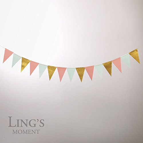 Ling S Moment Paper Triangle Banner Flags Vintage Pennant Banner
