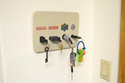 Nintendo Plug Key Chain Holder Organizer - NES SNES N64 GameCube - Real controller Plugs