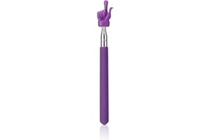 AIKESIWAY Teacher Pointer Sticks Finger,Pointer for Classroom,Telescoping Hand Pointer, Retractable Classroom Pointer Fingers for Elementary School Kindergarten Teacher,Classroom Supplies (1 PCS, Purple)