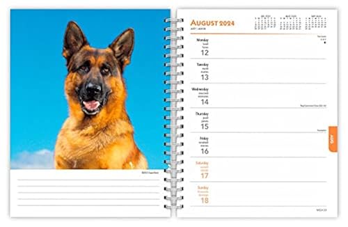 German Shepherds 2024 x Inch Spiral-Bound Wire-O Weekly
