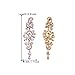 BriLove Gold-Toned Dangle Earring Earrings Women's Wedding Bridal Bohemian Boho Crystal Floral Chandelier Hollow Clear