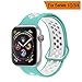 YC YANCH Greatou Compatible for Apple Watch Band,Soft Silicone Sport Band Replacement Wrist Strap Compatible for iWatch Series 5/4/3/2/1,Nike+,Sport,Edition,38mm 40mm M/L,Marine Green White