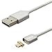 Hyranger 3pcs 2nd Generation Micro USB Magnetic Cable 3Feet/1meter Nylon Braided Data Sync Charger Cord for Samsung Galaxy Note LG G4 G3 Google Blackberry(silver)