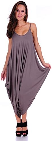 SR Women's Solid Color Spaghetti Strap Loose Fit Harem Jumpsuits