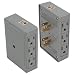 2 Side Entry 6-Way Electrical Socket Outlet Splitter In-Wall Tap Adapter In Grey primary