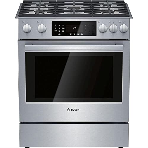 800 Series 30 in. 4.6 cu. ft. Slide-in Dual Fuel Range with Self-Cleaning Convection Oven in Stainless Steel