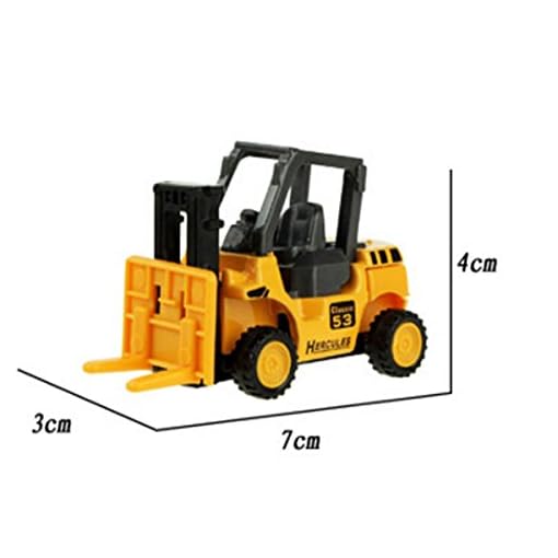 Coolplay Inertia Toy Early Engineering Vehicles Friction Powered Dumper,Bulldozers,Forklift,Tank Truck,Asphalt Car and Excavator for Children Kids Boys and Girls ( Pack of 6) - Image 5