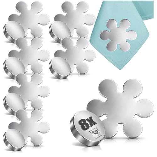 com-four® 8x tablecloth weights - tablecloth weights made of stainless steel - magnetic tablecloth clip - approx. 45g — image 1