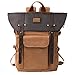 Leather Backpack for Men TOPWOLFS Canvas Backpack Vintage Rucksack fit 15.6