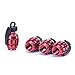 Dreamer Car Hand-grenade Style Aluminum Oxidized Valve Stem Caps Car Wheel Valve Caps(red,4 pcs)