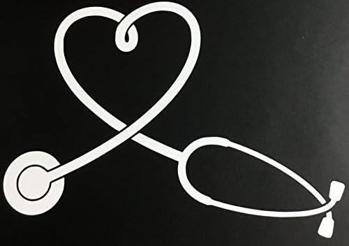C60367 (White) Heart Stethoscope 7x5