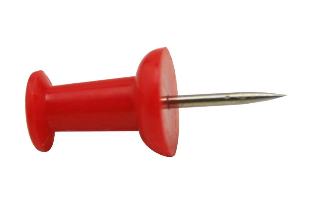 Ximkee Plastic Head Push Pins Color Red Pack of 100