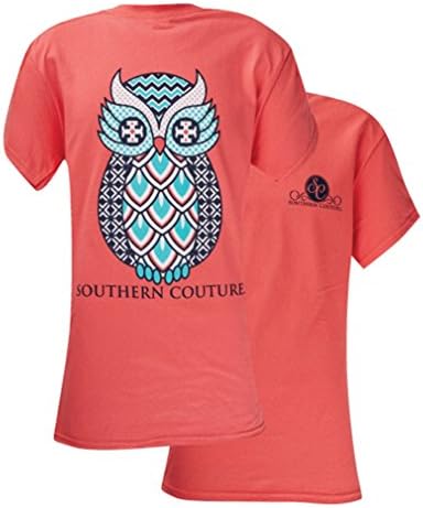 SC Classic Geo Owl Womens Classic Fit T-Shirt - Coral Silk