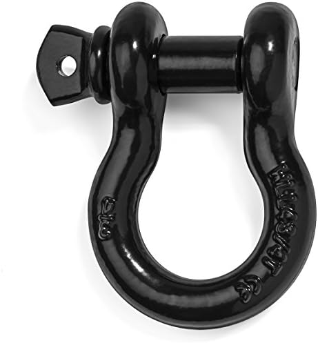 AUTOXON 3/4" Shackles 2 Pack - Black Powder Coat - Rugged 4.75 Ton (9,500 Lbs) Capacity - Heavy Duty D Ring for Vehicle Recovery, Towing, Stump Removal, &amp; More - Accessory for Jeeps &amp; Trucks