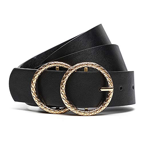 Earnda women's leather belt fashion soft faux leather waist belts for jeans dress Clearance