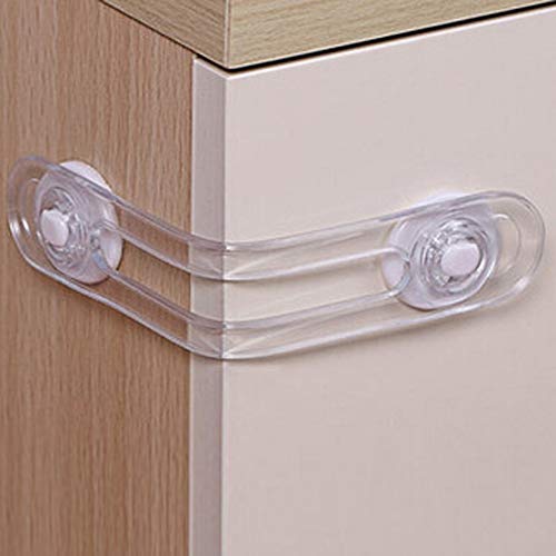 Child Safety Lock Child Safety Cabinet Locks Baby Proofing Tools Not Required Uses 3M Adhesive with Drawers, Appliances, Toilet Seat, Fridge and Oven and Latch System Baby Safety Locks 6 Pack