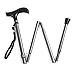 Ez2care Classy Adjustable Folding Cane with Carrying Case, Metallic Grey