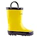 Lone Cone Rain Boots with Easy-On Handles in Solid Colors for Boys and Girls, Play-Proof Flexible Rubber, Durable Non-Slip Treads, Kid-Friendly for Hours of Joy - Classic Yellow, 7 Toddler